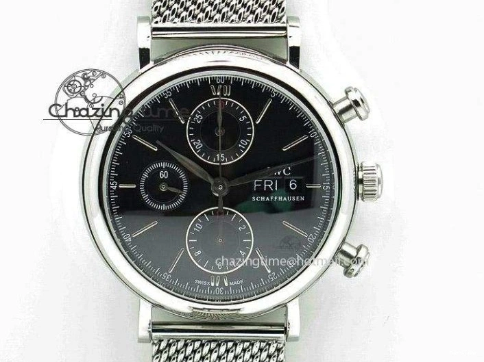 MIROTIME 0823 Big Pilot IW510301 Satin-Polished RG YLF Best Edition Black Dial On Leather Strap A Flexible 7222